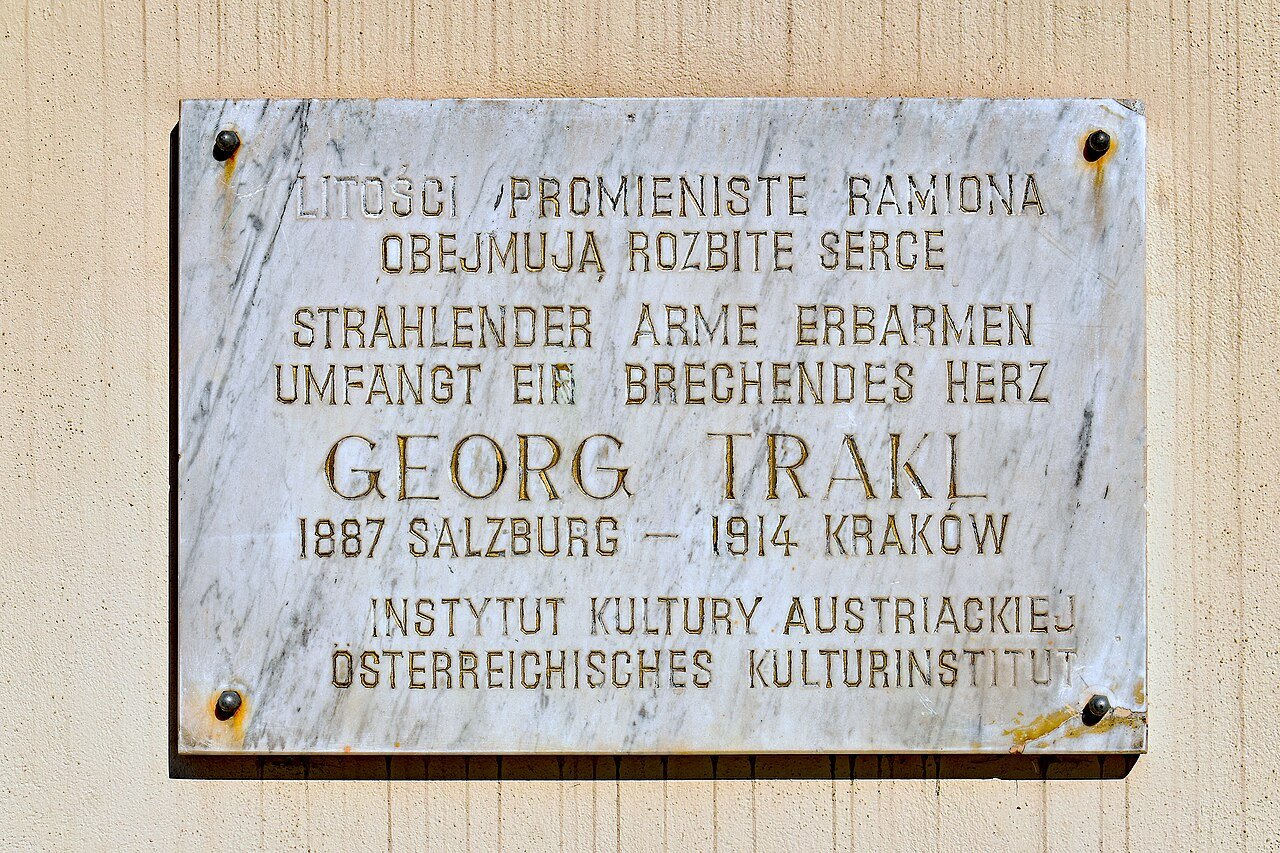 Tablica na Szpitalu Wojskowym przy ul. Wrocławskiej w Krakowie. Wikipedia