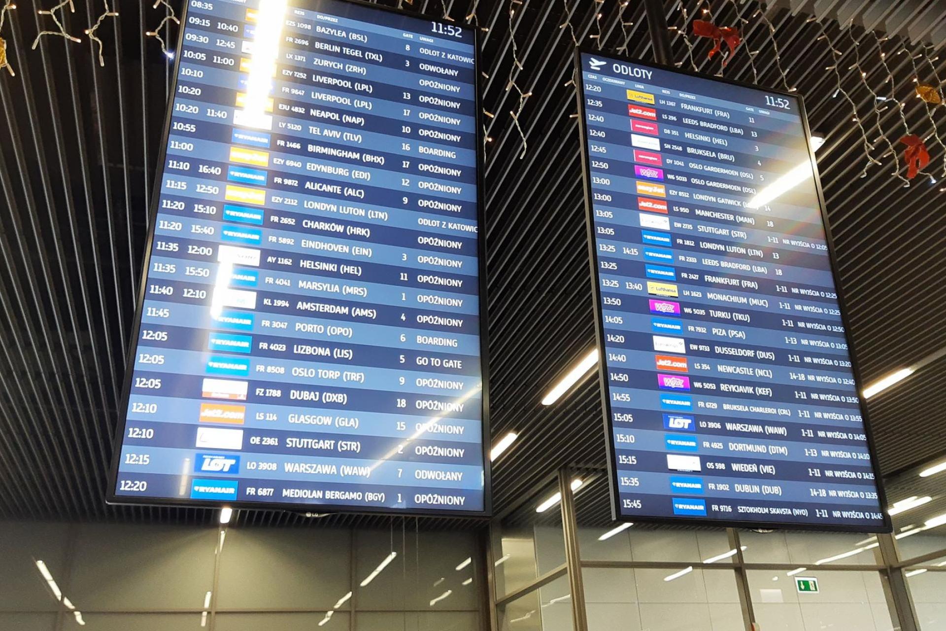 Kraków tonie we mgle. Znów są utrudnienia na lotnisku