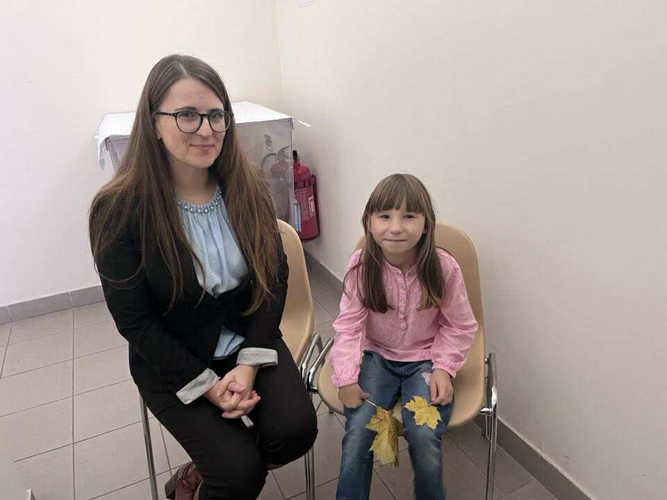 Małgorzata Korolczuk z córeczką Hanią
