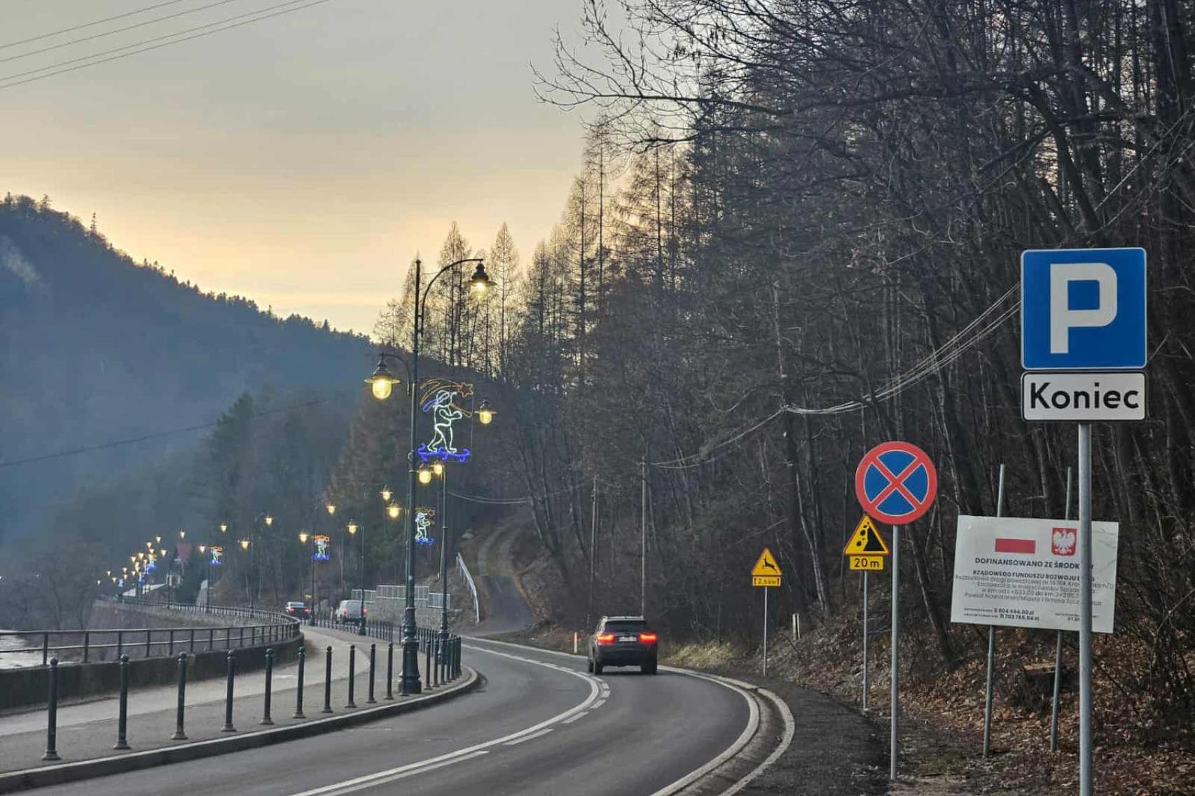 Remont głównej drogi do Szczawnicy zakończony. Koniec korków przed świętami