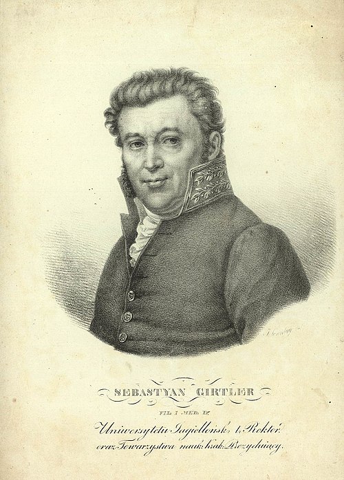 Sebastian Girtler (1767 - 1833) - lekarz i filozof, rektor UJ (fot. Wikipedia)