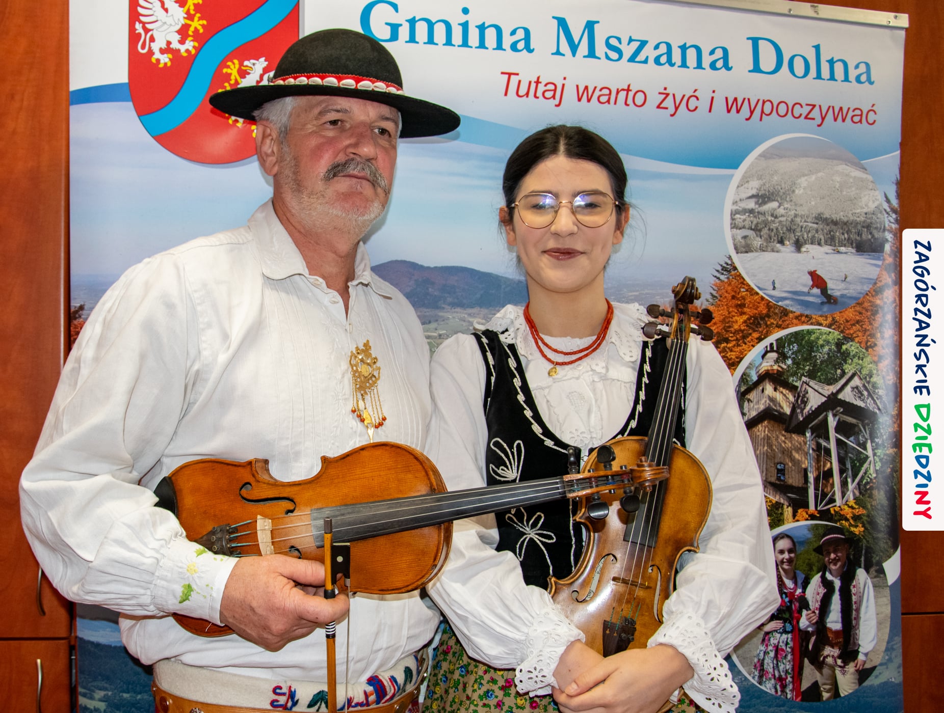 Pochodzący z Mszany Górnej: Bogumił Krzysztof z córką Julią (fot. Magda Polańska)