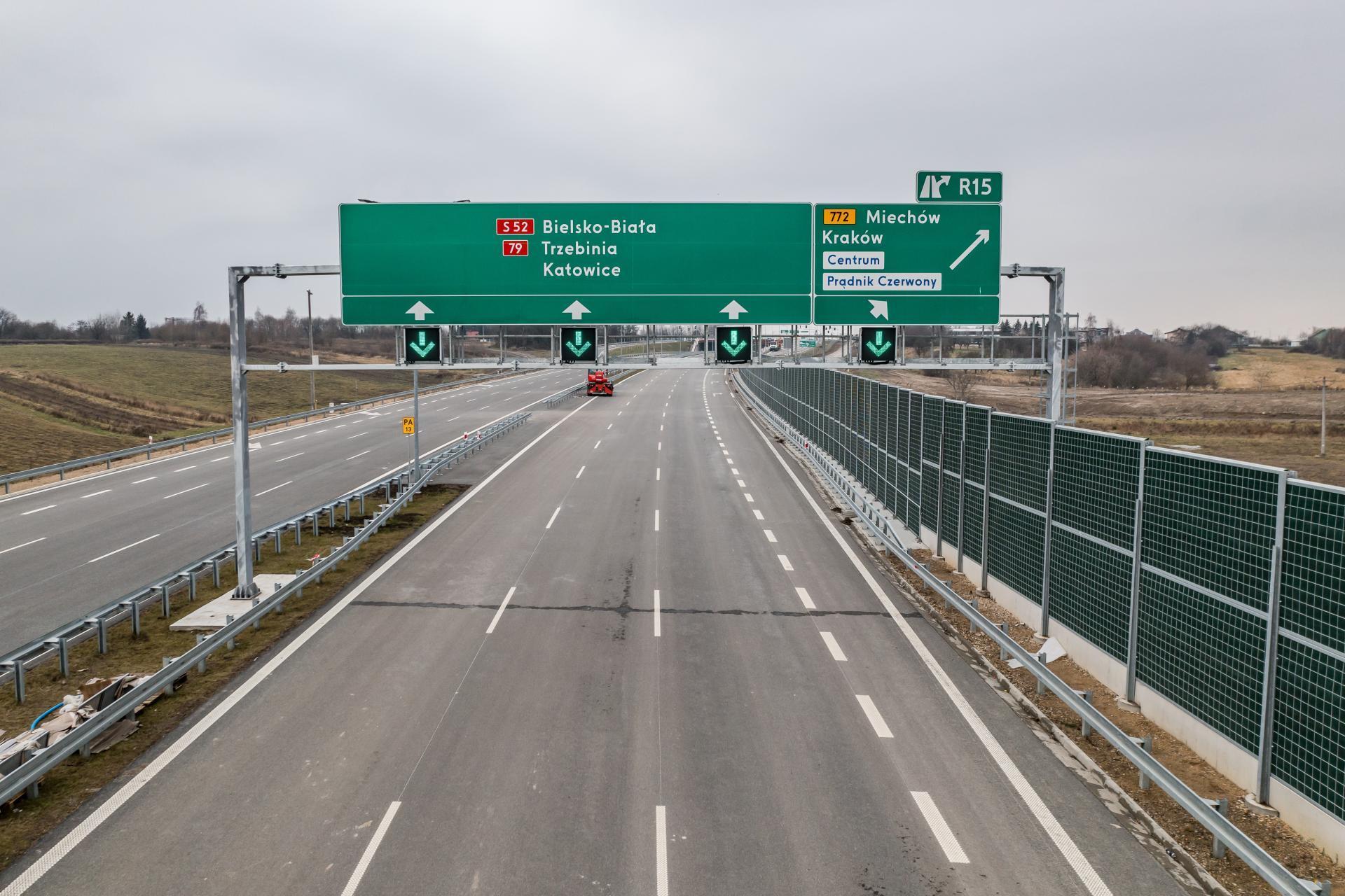 Od czwartku nowy zjazd z Północnej Obwodnicy Krakowa na drogę S7