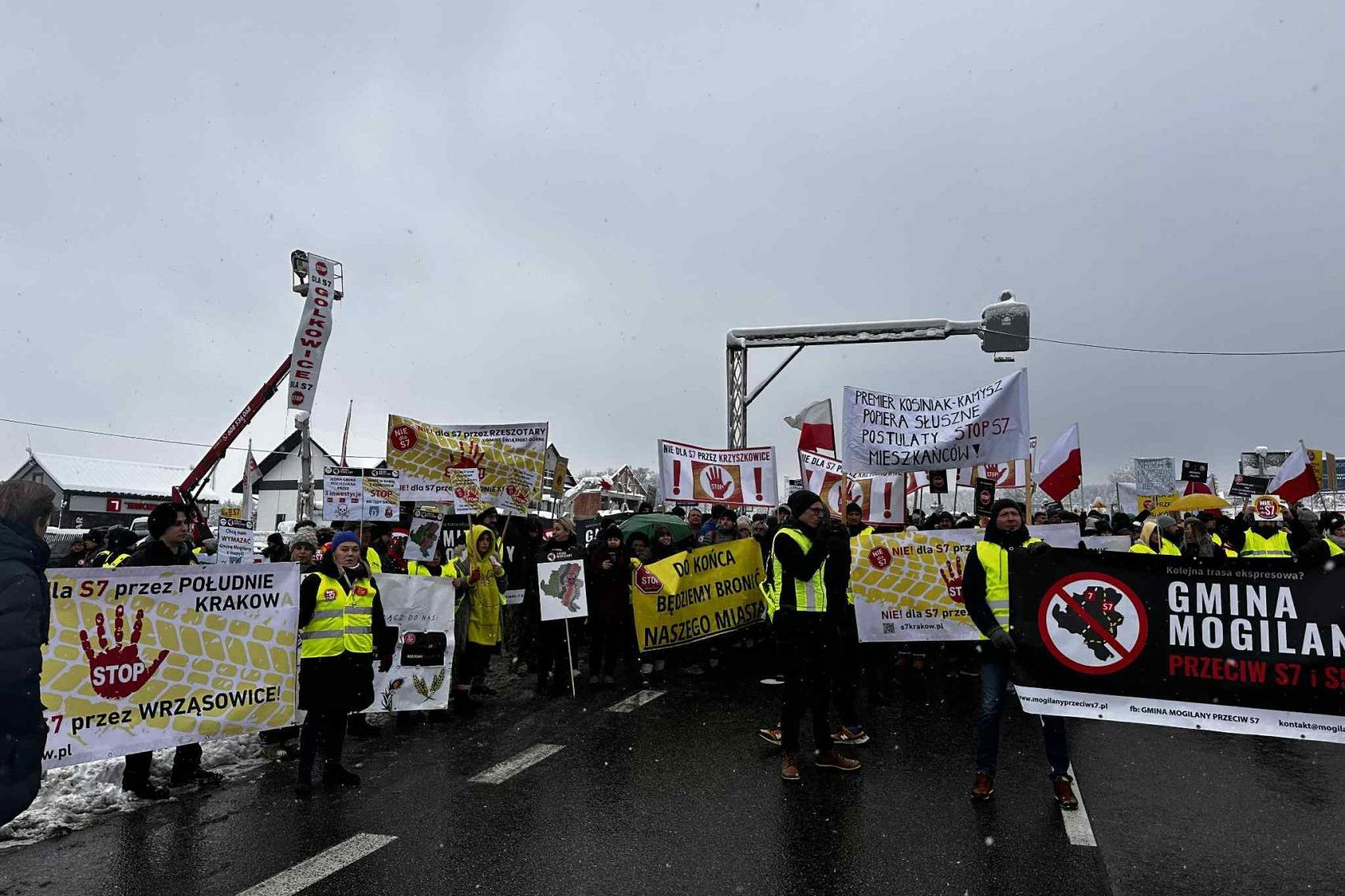 Protest przeciwko S7. W sobotę blokada Zakopianki w Głogoczowie