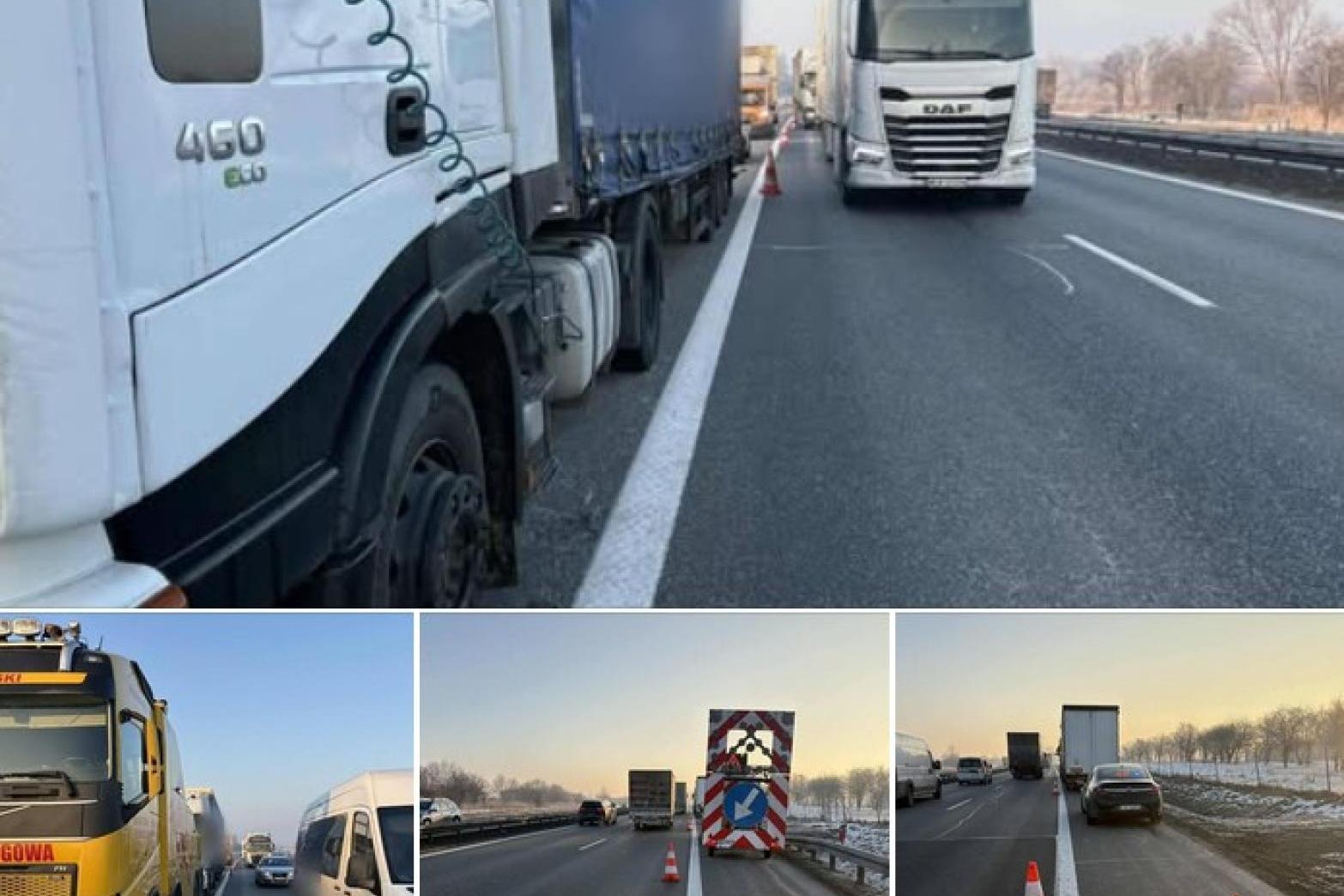 Porzucona ciężarówka na A4. Policja szuka właściciela