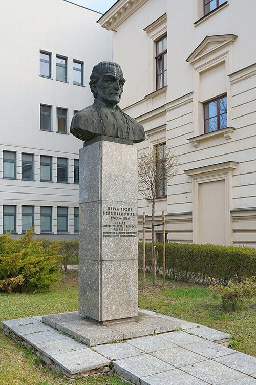 Kraków, ul. Kopernika 40. Popiersie R.J.Czerwiakowskiego autorstwa Józefa Sękowskiego (fot. Janusz Krzyżek/Wikipedia)