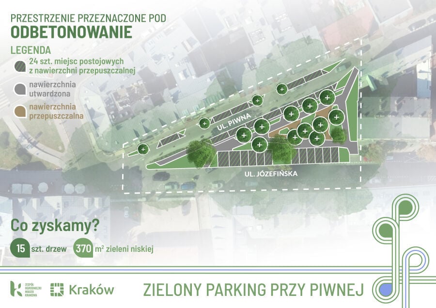 Tak wg projektu mogłaby wyglądać Zielona Piwna w Krakowie