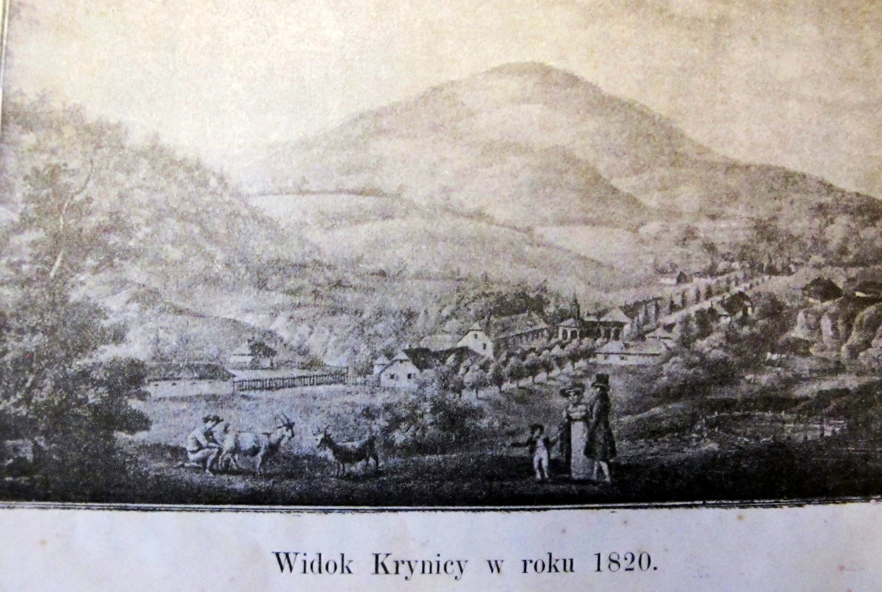 Ilustracja z opracowania Bronisława Babla „Wspomnienia z Krynicy” Nowy Sącz 1896.