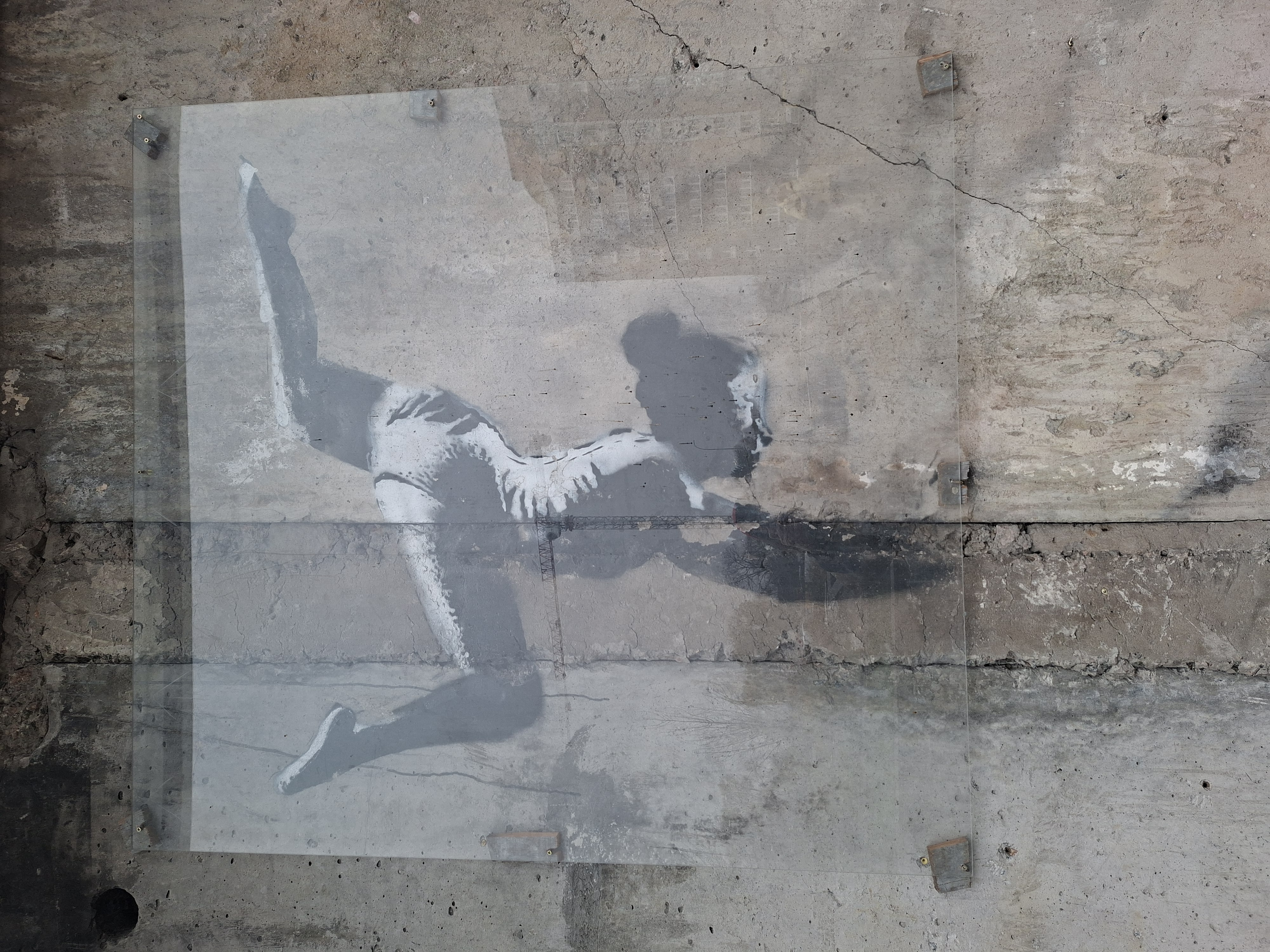 Praca Banksy'ego z Borodzianki.