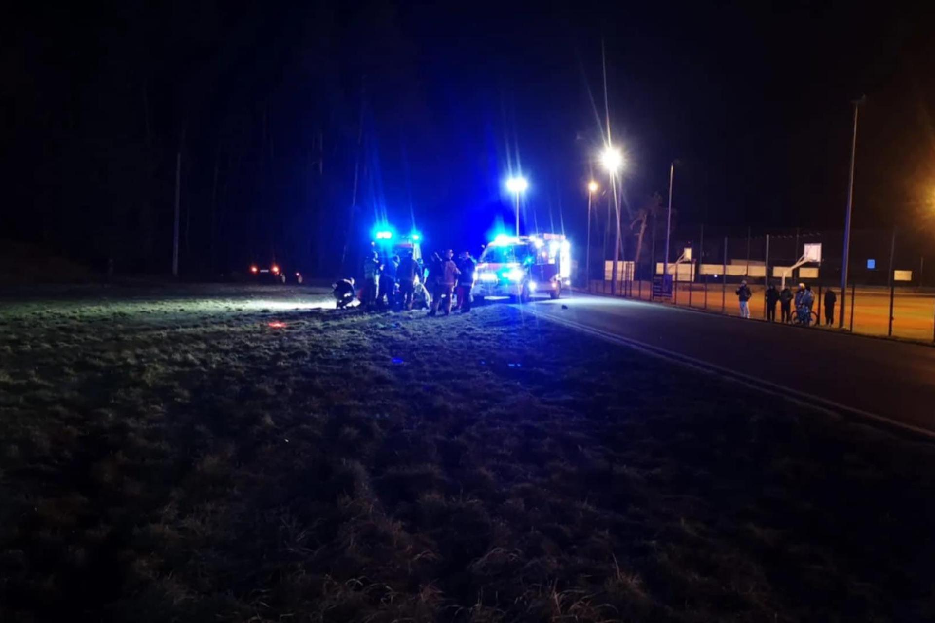 Bus potrącił mężczyznę w Borzęcinie Górnym. Lądował śmigłowiec LPR