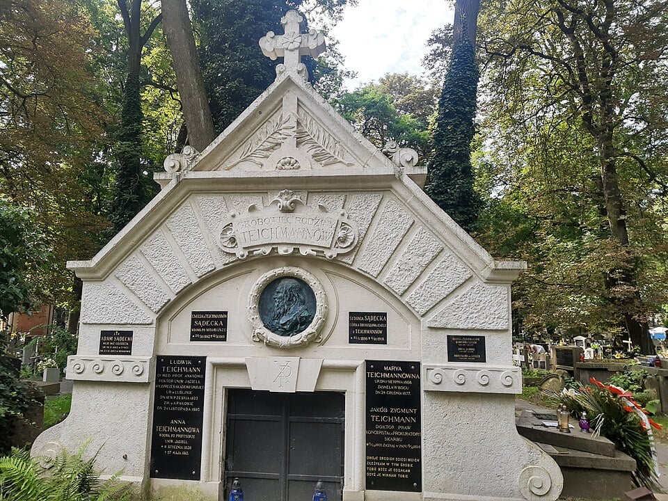   Grób Ludwika Teichmanna na Cmentarzu Rakowickim w Krakowie (fot. Kordiann/Wikipedia) 
