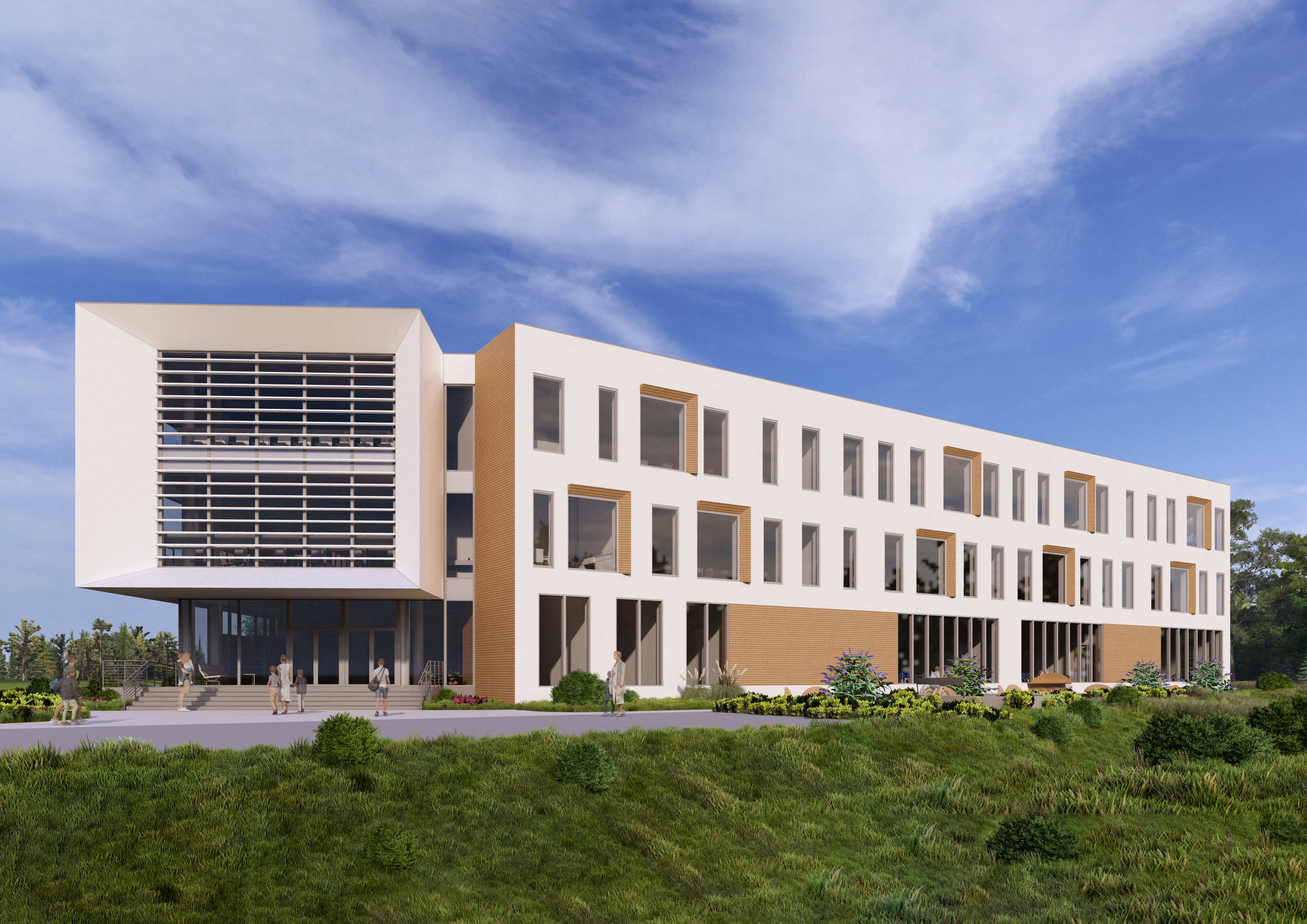 Wizualizacja nowej szkoły. Fot. materiały prasowe Miejskie Centrum Obsługi Oświaty w Krakowie