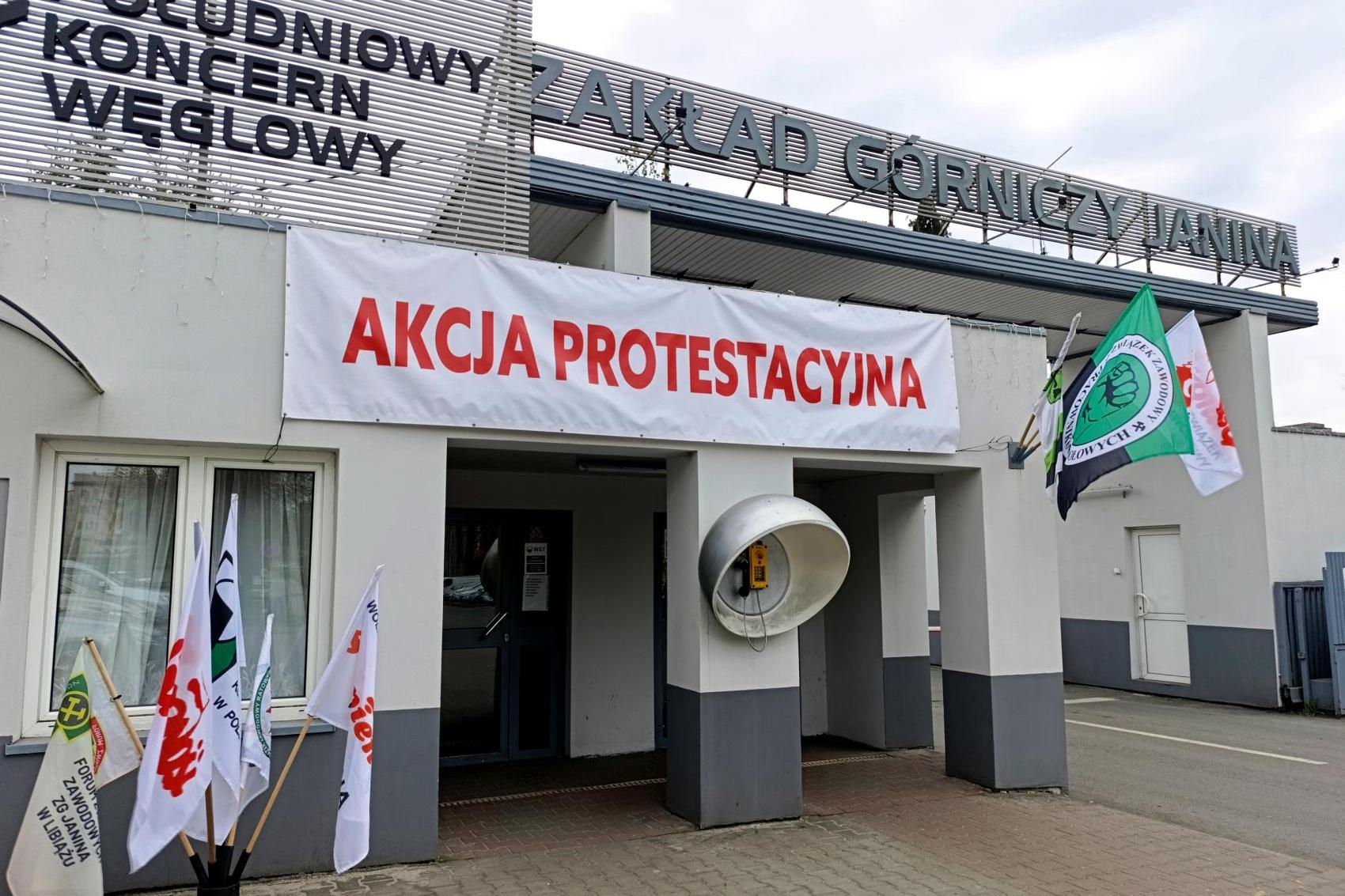 Wrze w kopalni Janina. Górnicy ruszają z protestem