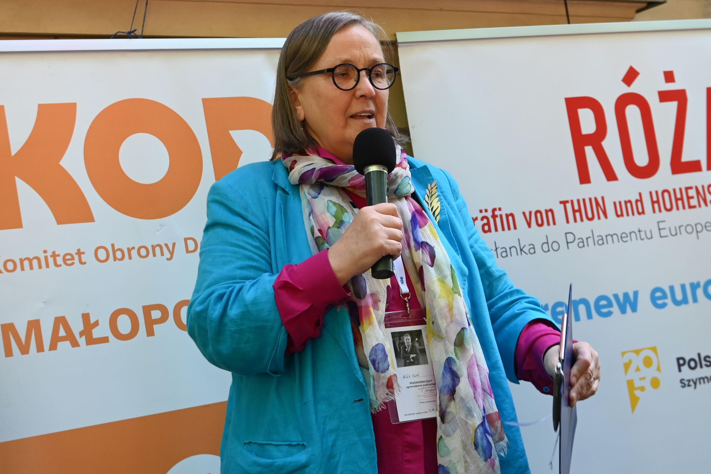 Róża Thun podczas jednej z kampanii. Fot. arch. M. Lasyk