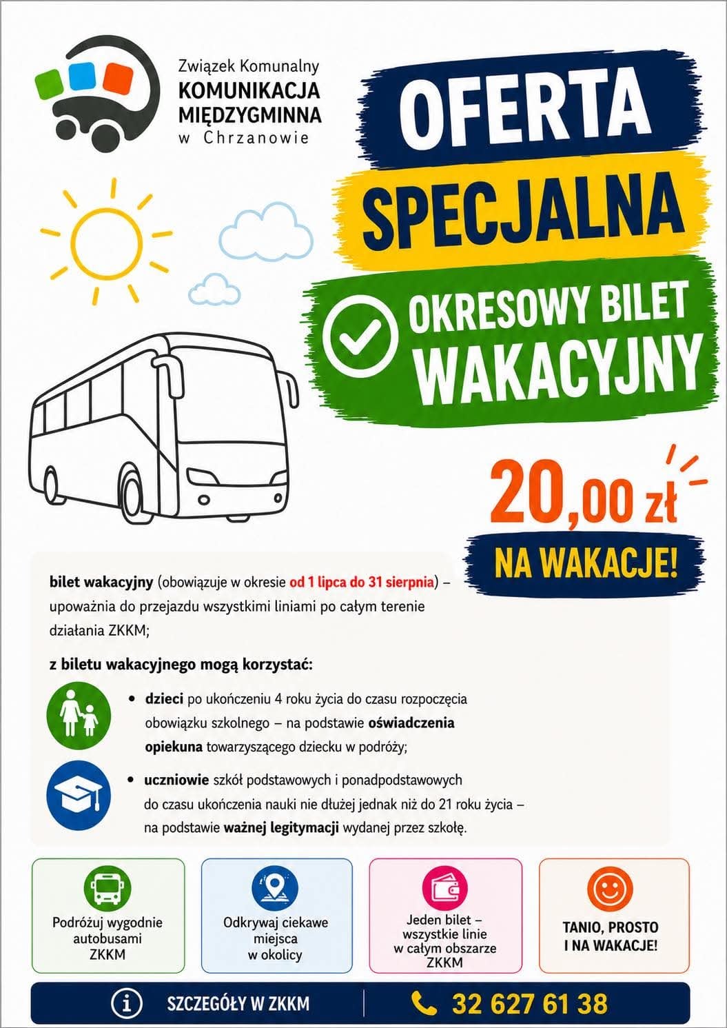 Wakacyjny bilet w Chrzanowie, Trzebini i Libiążu. Sprawdź szczegóły na radiokrakow.pl