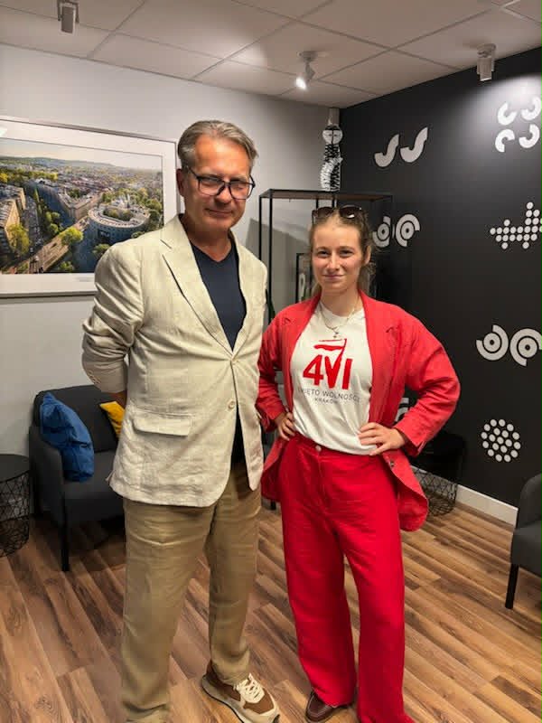 Na zdjęciu Maria Życzkowska i Jacek Bańka, fot. Radio Kraków