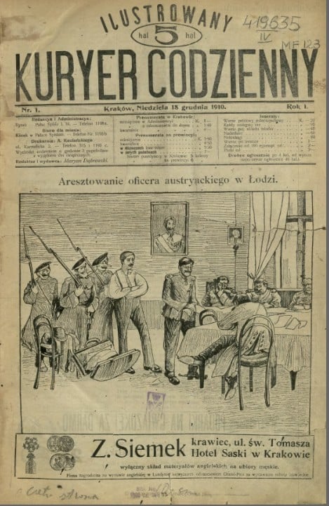 Ilustrowany Kurier Codzienny, grudzień 1910. Małopolska Biblioteka Cyfrowa