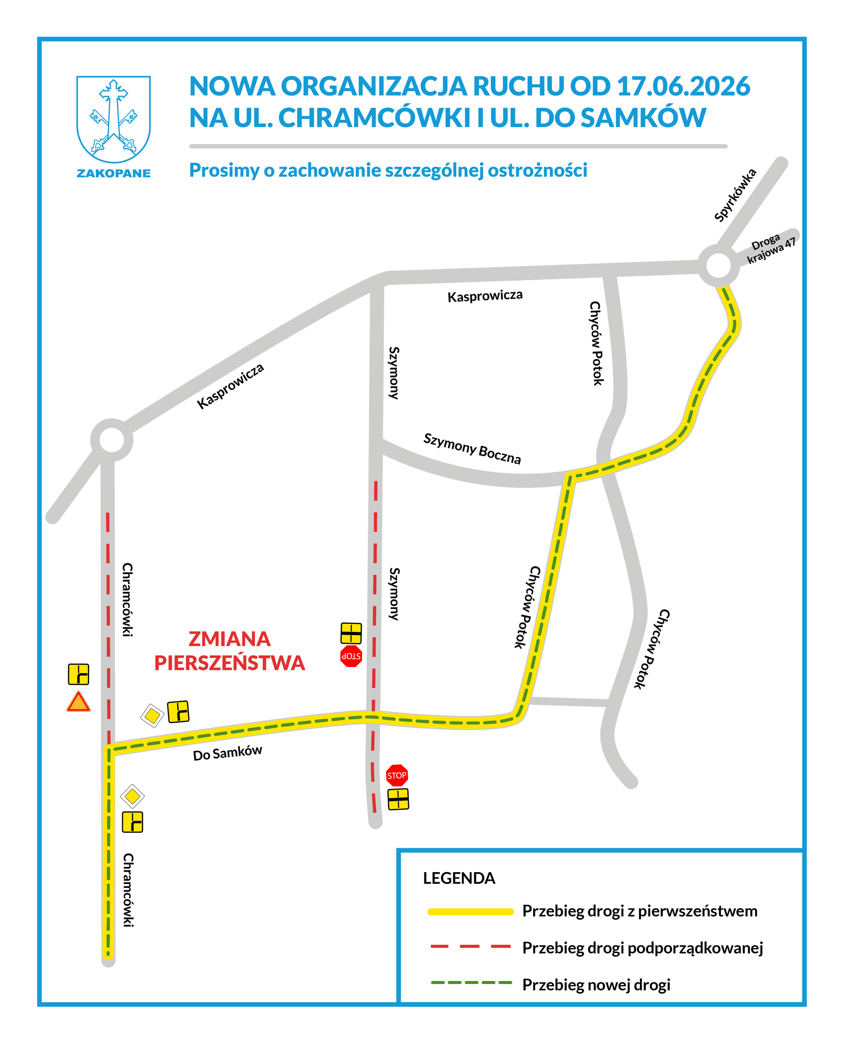 Mapa przygotowana przez UM Zakopane