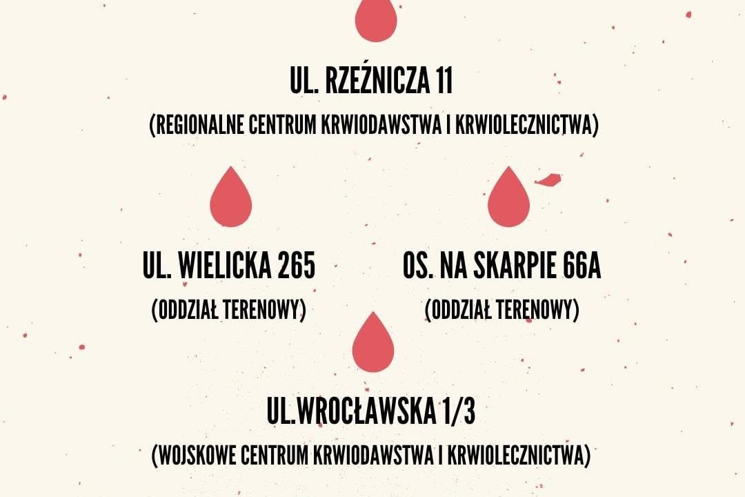 W tych punktach można oddać krew/ Materiały prasowe.