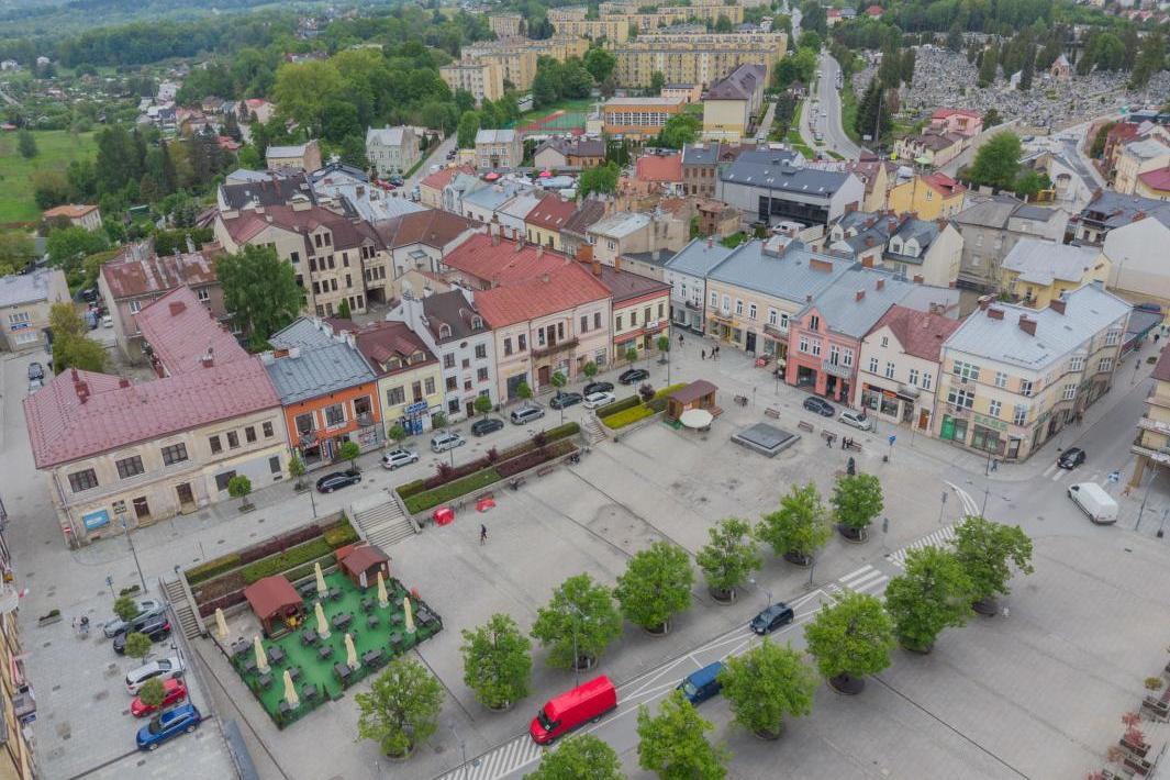Rynek w Gorlicach/ Fot. Damian Radziak.