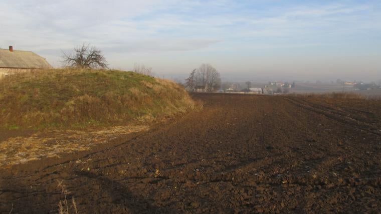 Zniwelowane grodzisko (fot. Karolina Kot)