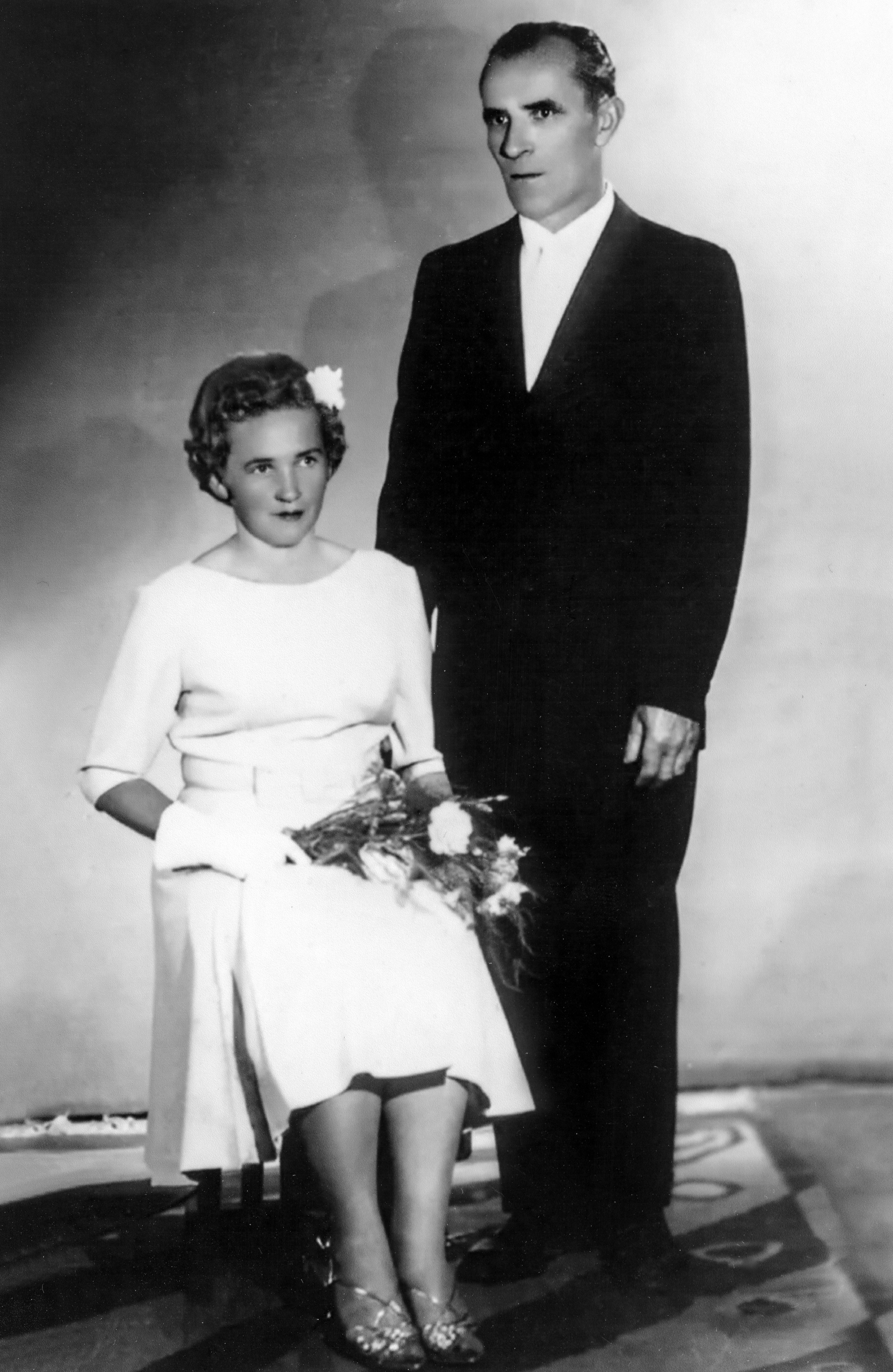 Julian Lisowski i Olga Chrebor (ślub lipiec 1965 Debica)