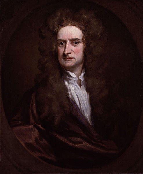 Isaac Newton - obraz Sir Godfreya Knellera z 1701 r. 