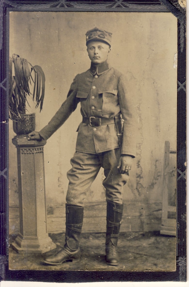 Roman Miodoński w mundurze legionisty II Brygady - rok 1914
