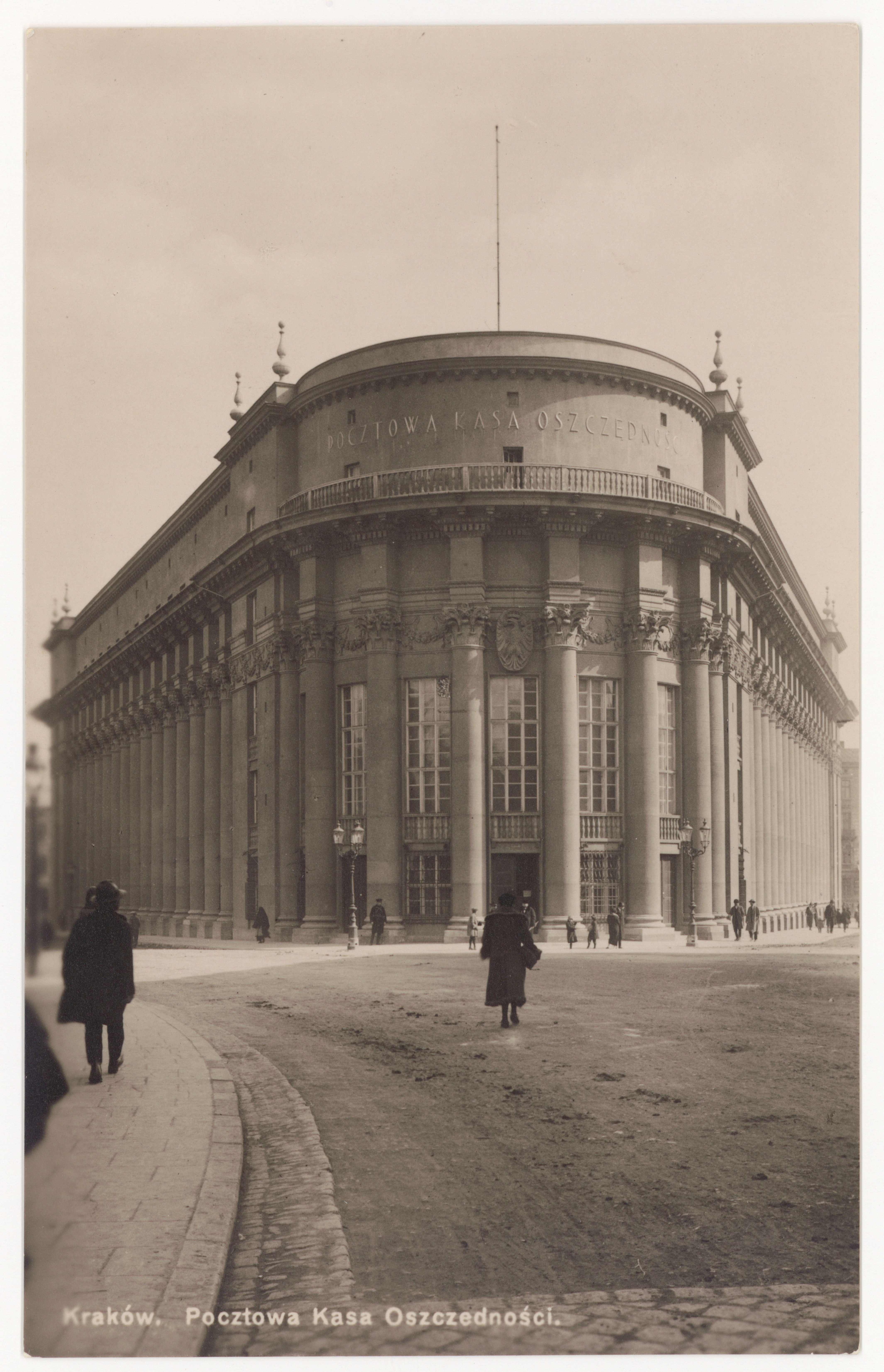 Gmach PKO przy ul. Wielopole w Krakowie. Karta pocztowa (1925-27). Ze zbiorów Muzeum Krakowa, sygn. MHK-552/VIII k 