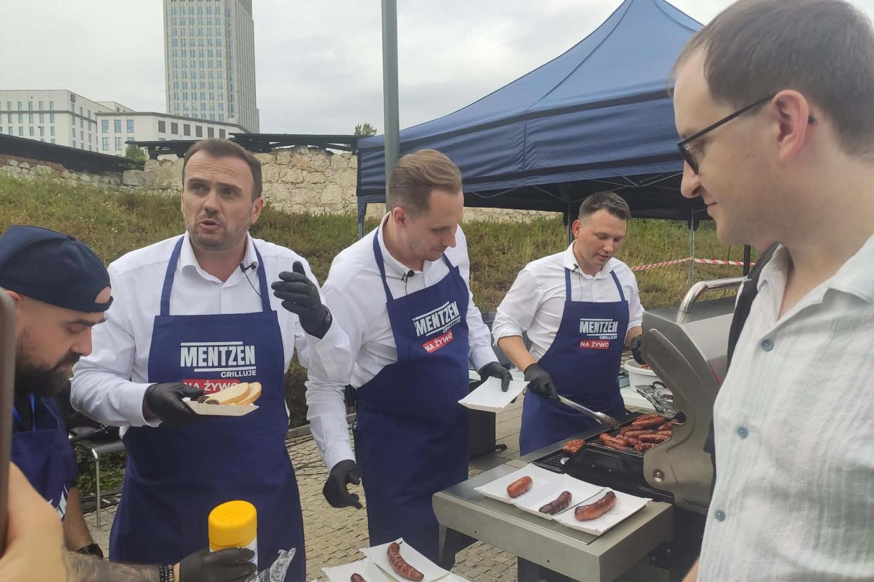 Grill Mentzena i Bocheńczaka z wyborcami. Lider Konfederacji o zmianach podatkowych: ?Rząd robi to samo, co PiS?