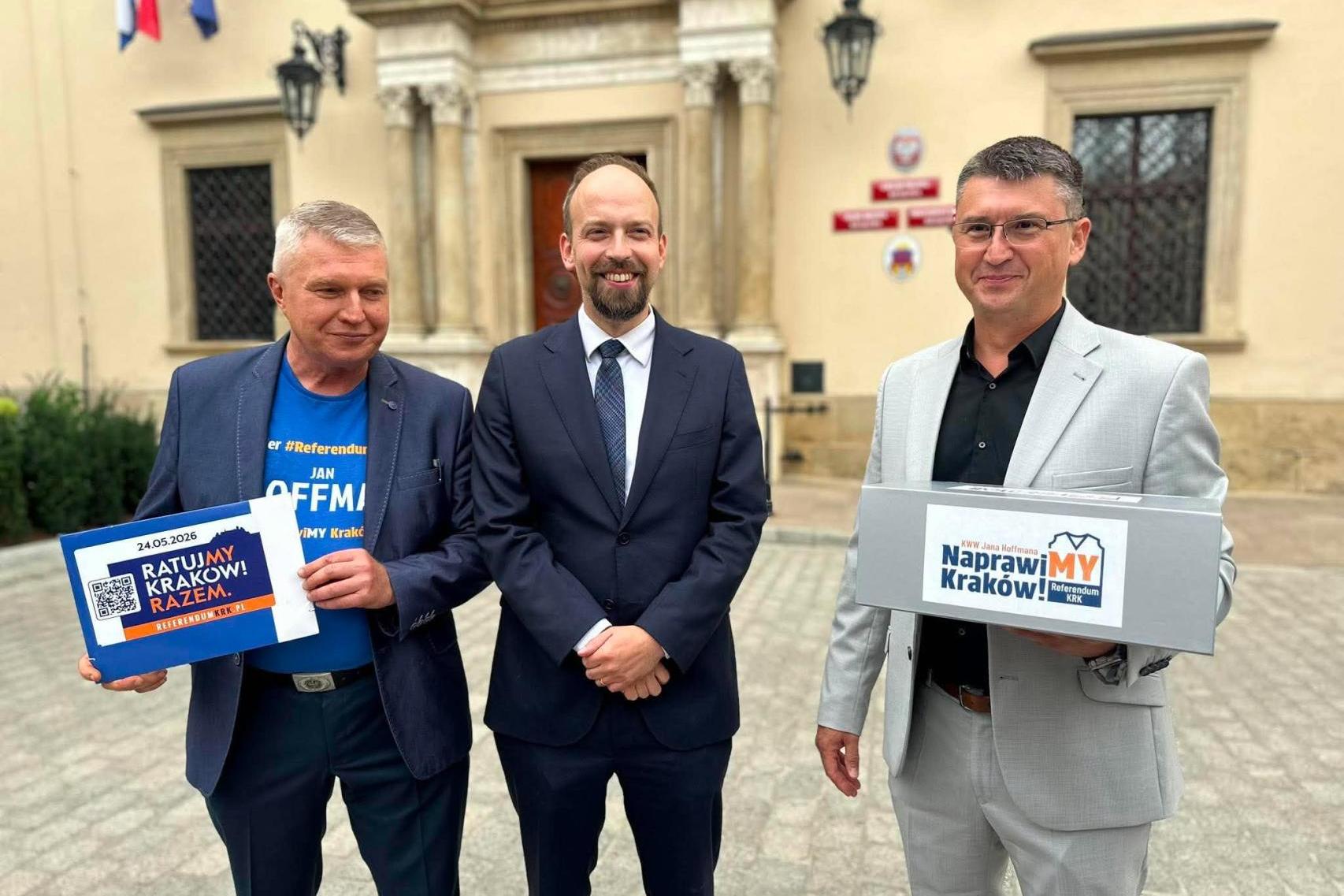 Jan Hoffman złożył podpisy. Inicjator referendum chce zostać prezydentem Krakowa