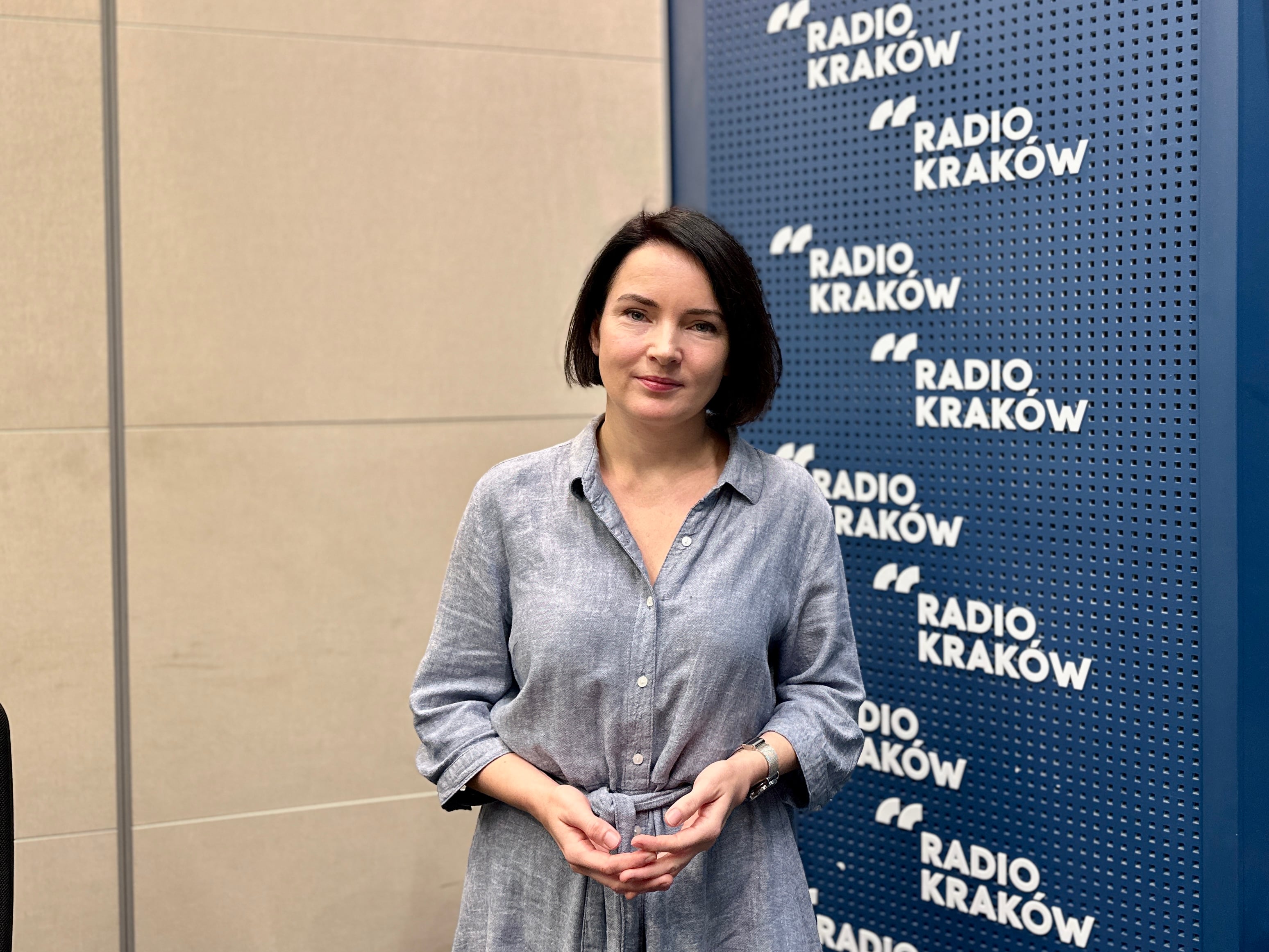 Ewelina Pytel w studiu Radia Kraków, fot. Aneta Hudzik