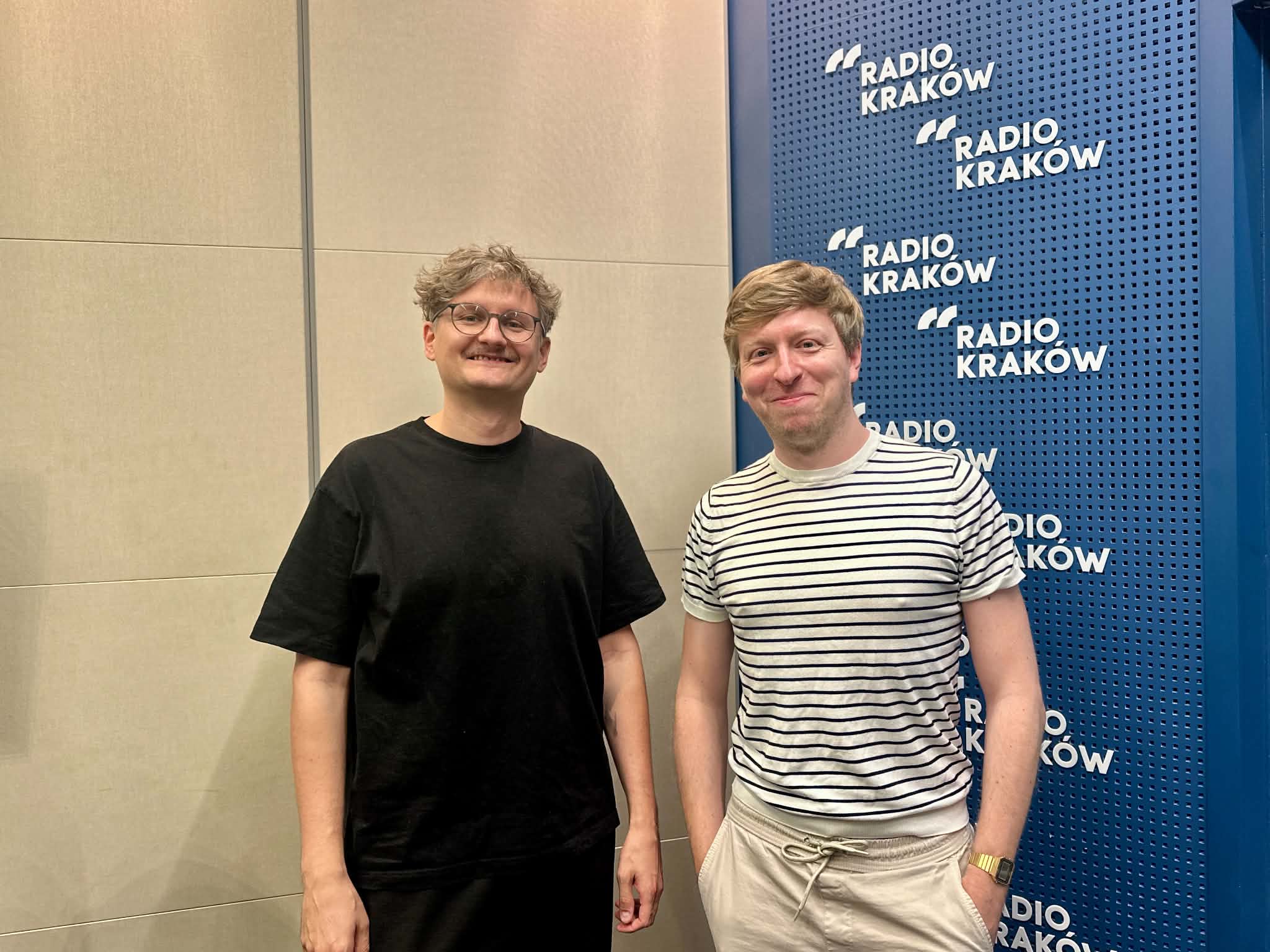 Antek Korzeniowski i Julek Wierzchowski w Radiu Kraków, fot. Aneta Hudzik