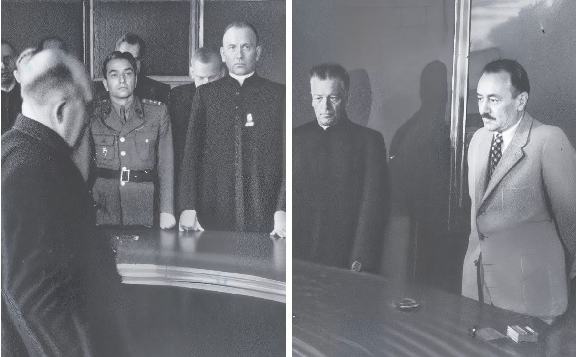 Wizyta delegacji księży u Bolesława Bieruta w Belwederze we wrześniu 1949 roku ( „Módlmy się. Księża katoliccy w służbie pokoju” Warszawa 1950 s.4) / AIPN  