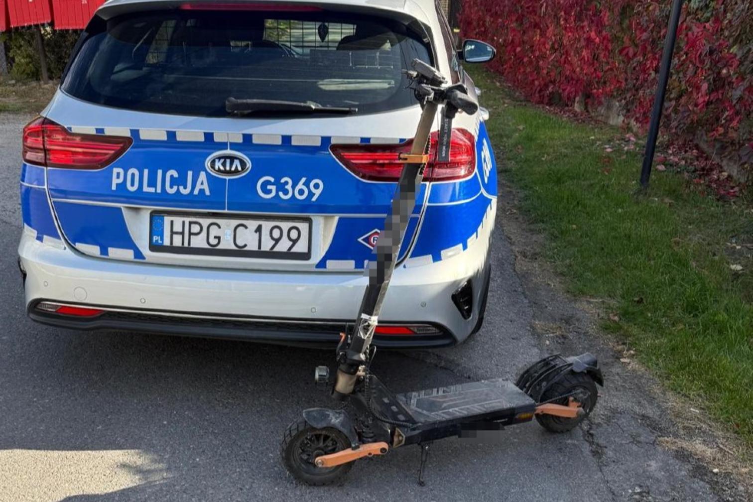 Pijany 55-latek jechał hulajnogą po Wadowicach. Dostał 2500 zł mandatu