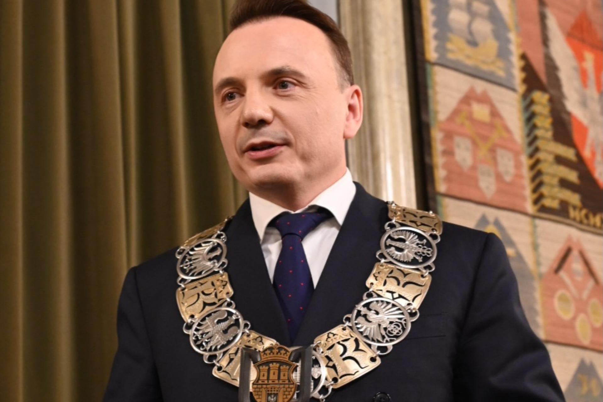 Oficjalne zaprzysiężenie nowego prezydenta Krakowa Łukasza Gibały